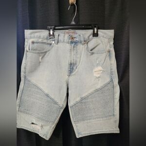 Acid washed distressed Mens jean shorts SZ 32 Bullhead Brand Pacsun